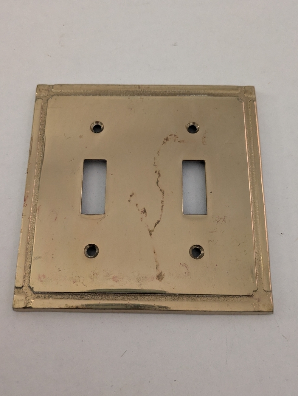 VTG Gatco Brass/ Gold Light Switch Cover Made in Taiwan
